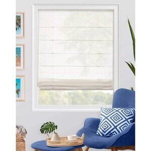 Chicology Sheer Cordless Roman Shade Pacific White 27" x 64" w/ Hardware